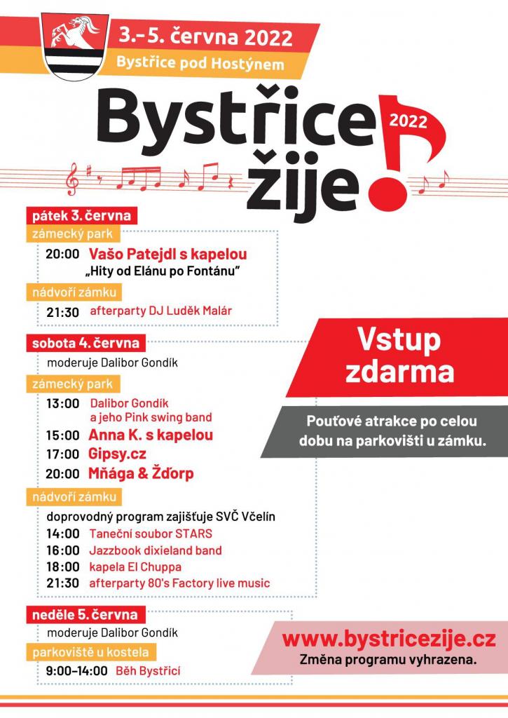 Bystřice žije - plakát