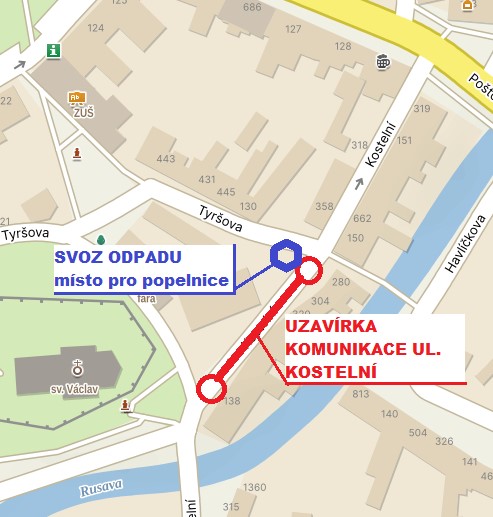 uzavirka kostelni ulice