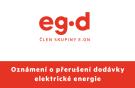 OZNÁMENÍ O PŘERUŠENÍ DODÁVKY ELEKTŘINY - 22.9.2026 1