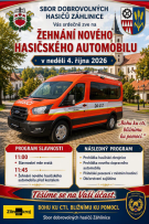 SLAVNOSTNÍ ŽEHNÁNÍ NOVÉHO HASIČSKÉHO AUTOMOBILU
